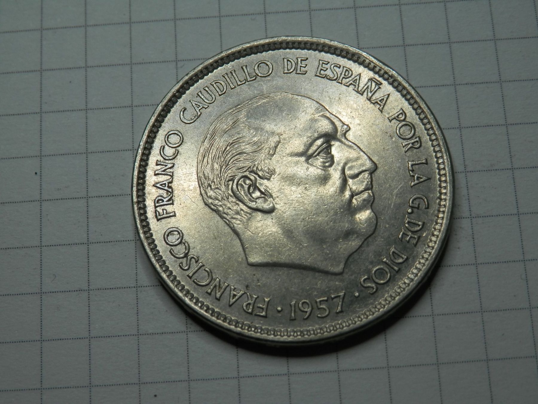Alle Münzen: Spanien 25 Peseten, 1957 – Gebraucht aus Weiach von weiach81 1