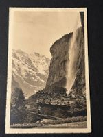 AK 1913 Lauterbrunnen - Der Staubbach; mit Bahnpost Stempel