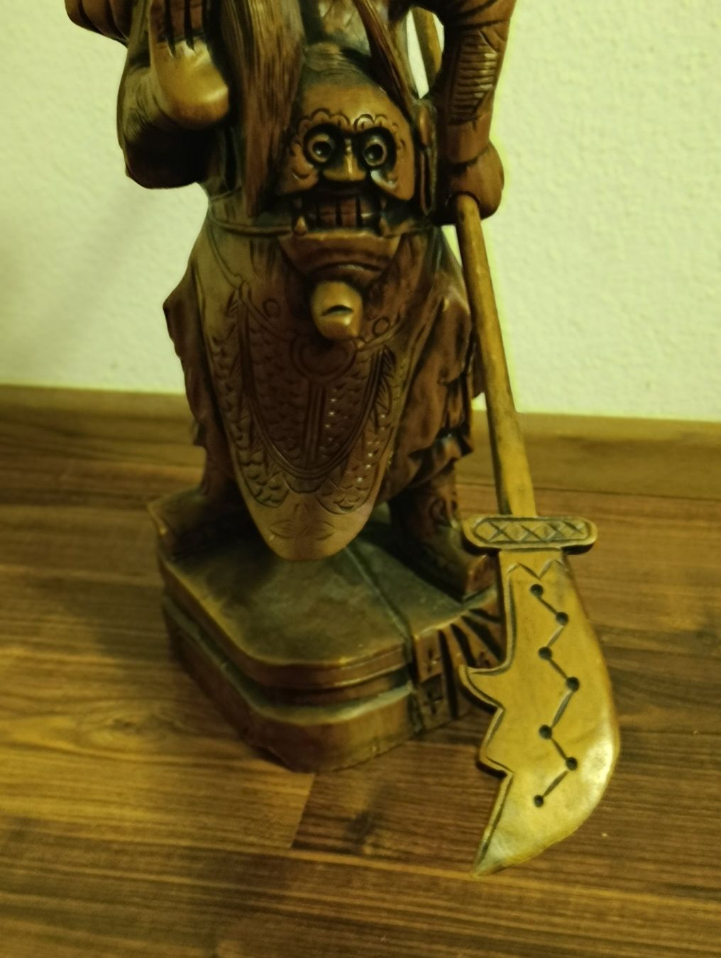 Statuette: Holz Statue, chinesischer Krieger, Antik-Top – Usato da Basel venduto da adler024 3