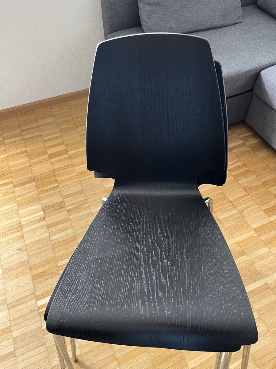 Ikea Sedie: Ikea Vilmar-Stühle schwarz 4er-Set  – Usato da Allschwil venduto da MaloseS08 3