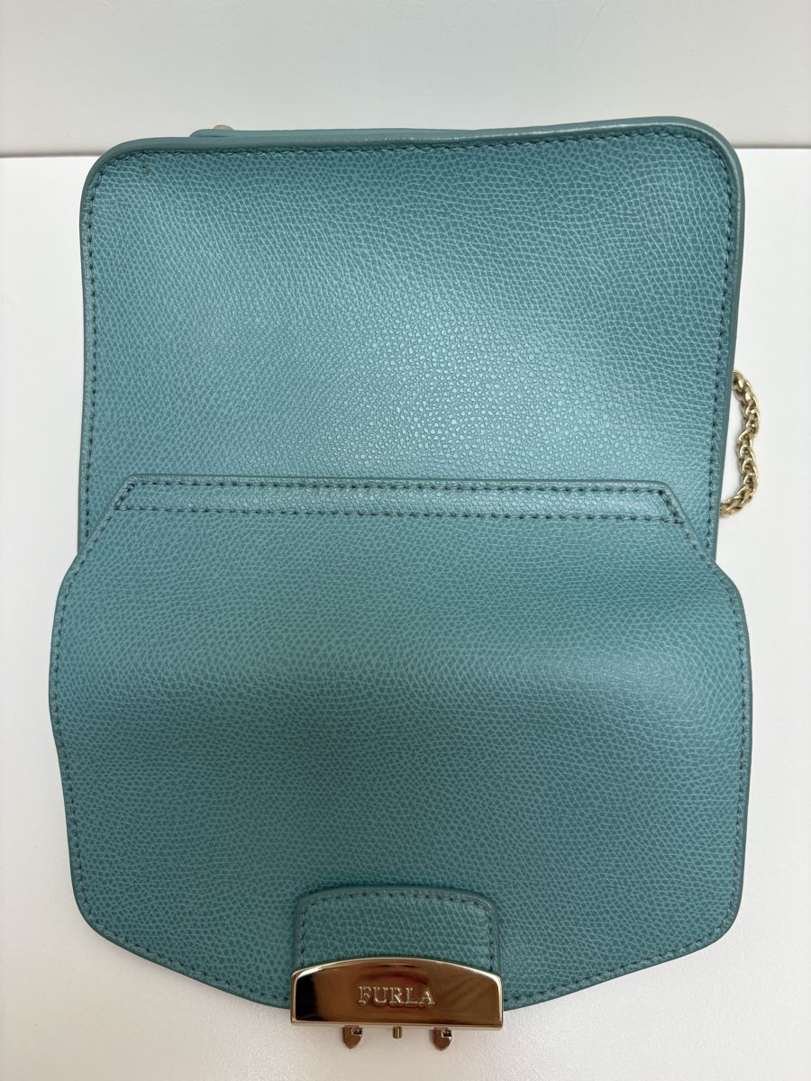 Furla Borse da donna: Furla Metropolis Mini Tasche blau gold Kette – Usato da Gockhausen venduto da lenibeni 3