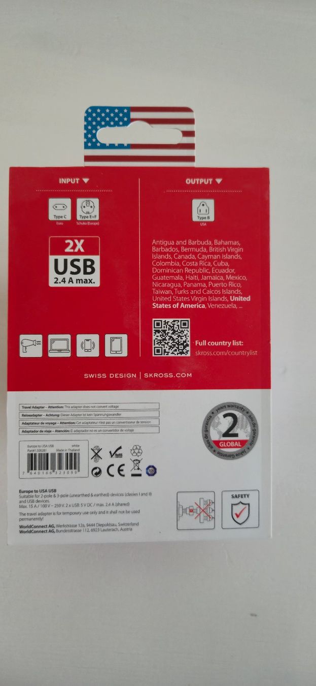SKROSS Unità & Adattatore: Reiseadapter USA – Nuovo e nell'imballaggio originale da Zuzwil SG venduto da hofmanndamian 2