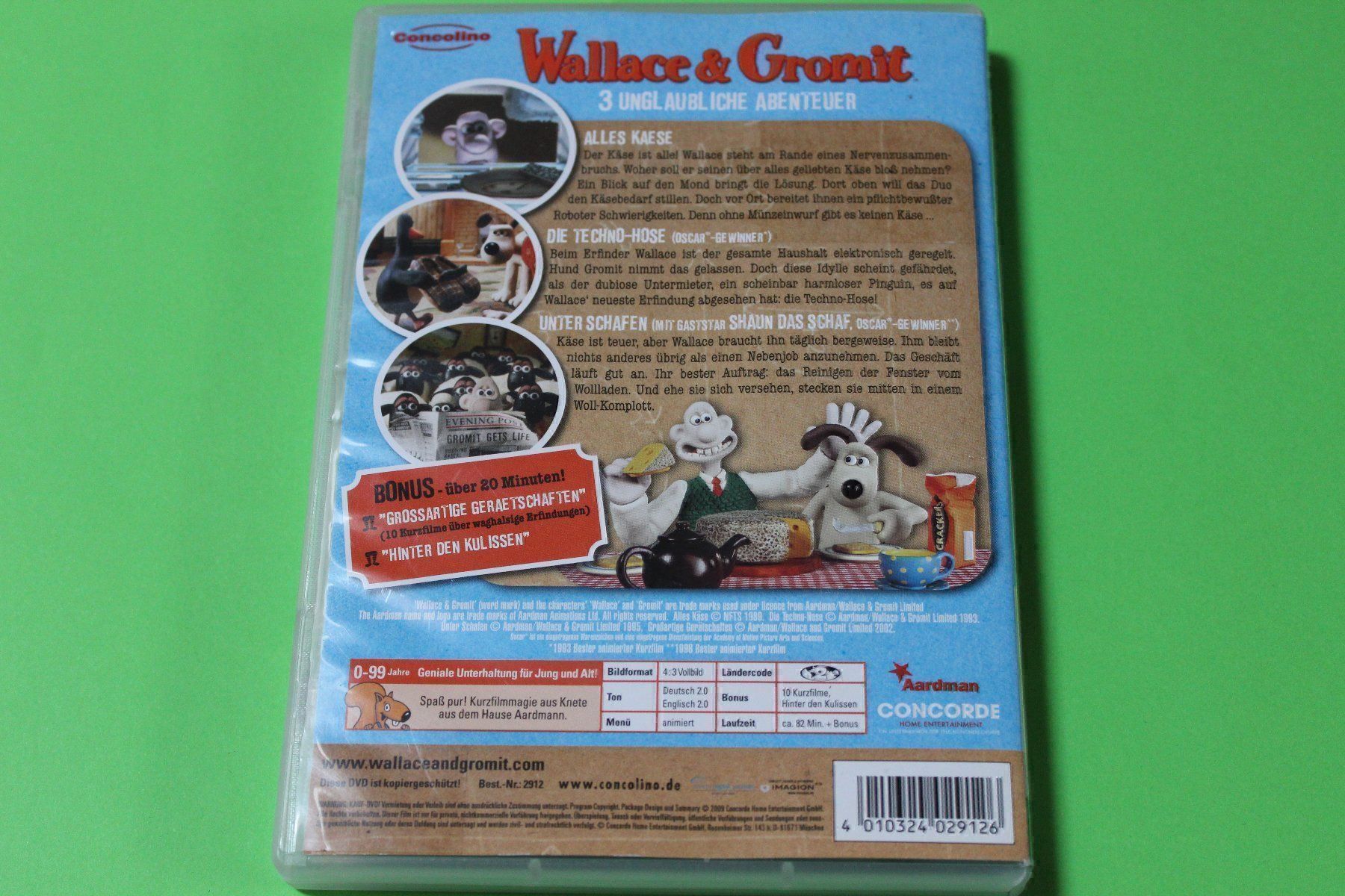 Tutti i DVDs: WALLACE & GROMIT -  3 ABENTEUER DVD!!!!! – Usato da Tübach venduto da JamesStone 2