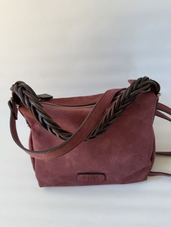 Sac à main en cuir couleur marsala - 07 14