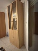 Vitrinenschrank Hochschrank Buche hell Glas