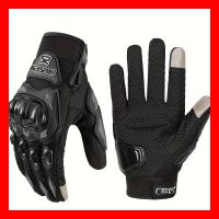 Motorradhandschuhe Schwarz Gr. L für Sommer Roller Scooter