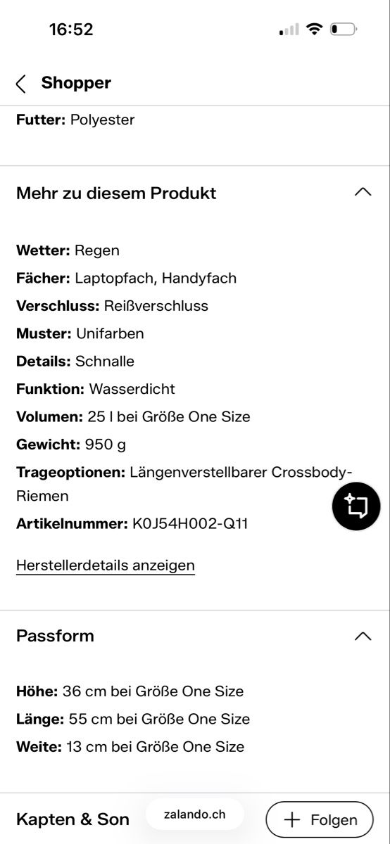 Kapten & Son Taschen: Kapten & Son HELLVI LARGE Shopping Bag schwarz – Gebraucht aus St. Gallen von heartbug 8