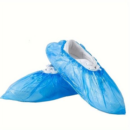 100 Stk. Überschuhe Überziehschuhe Schuhüberzug PE blau