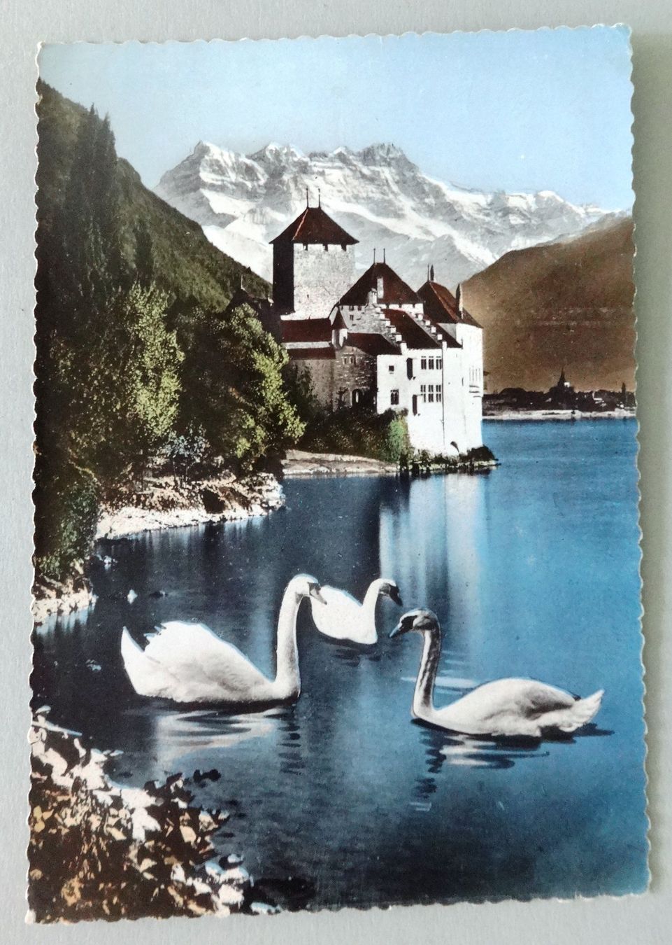 Cartoline postali: Château de Chillon et Dents du Midi – Difettoso da Fétigny venduto da Billy2miny