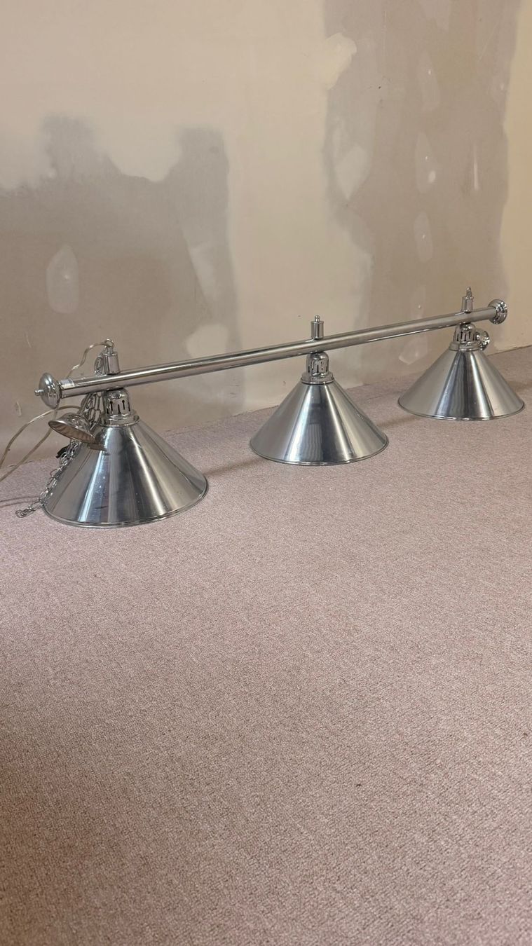 Lampade: Hängelampe/ Billiardlampe 3-flammig Chrom – Usato da Rickenbach ZH venduto da Der-Insider 2