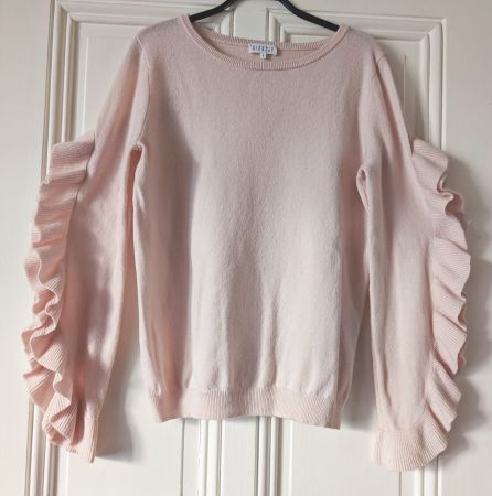 CLAUDIE PIERLOT : Pull rose poudré doux et féminin M