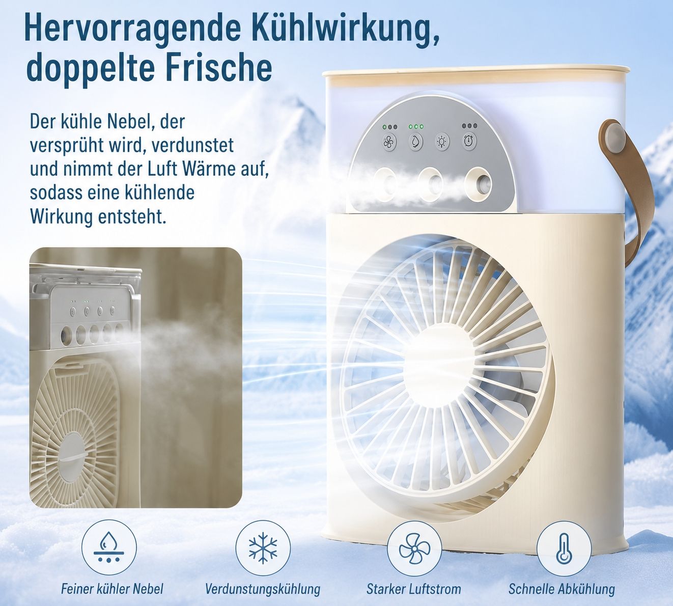 Ventilateurs: Ventilator mit Sprühfunktion in weiss – Neuf (Voir description) à Brugg AG par IEZ 2