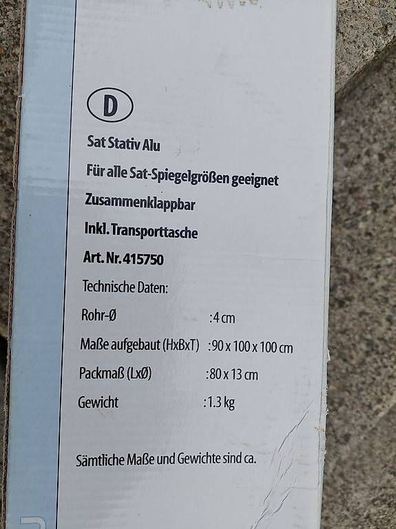 Treppiedi & Teste: Sat Stativ Alu – Nuovo e nell'imballaggio originale da Altstätten SG venduto da Peter-Rheintal 2