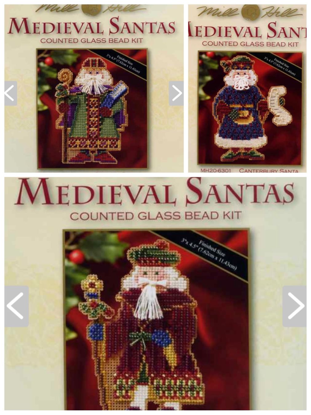Kit bricolage: Lot complet de 3 Medieval Santas de Mill Hill – Nuovo e nell'imballaggio originale da Bouveret venduto da sev_qj7l