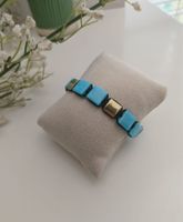 Armband aus Naturstein mit Kupferanhänger