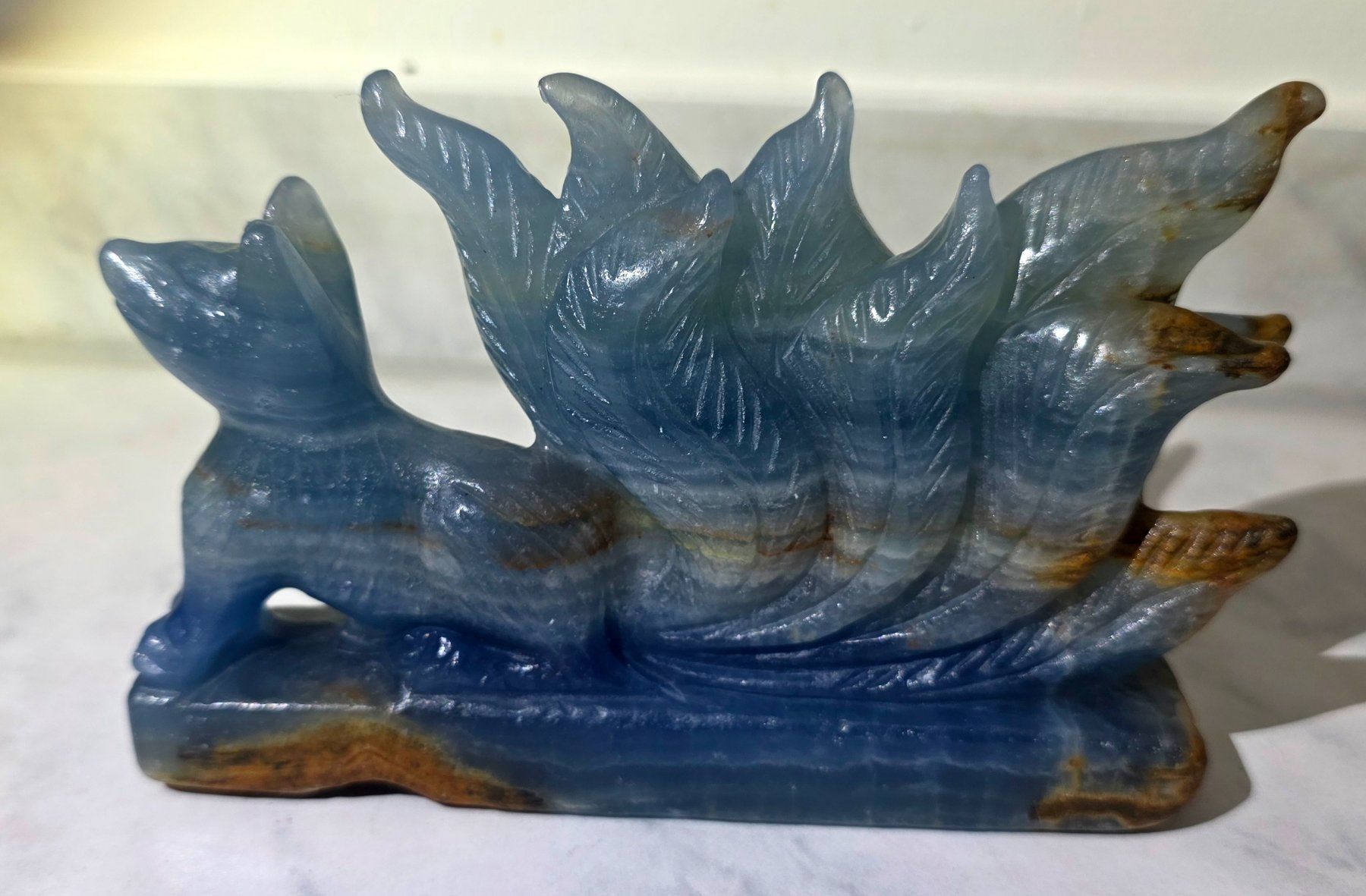 Minerali & Pietre curative: Blauer Onyx Fuchs B 500g – Nuovo e nell'imballaggio originale da Matzingen venduto da Shay_Crystalz 1