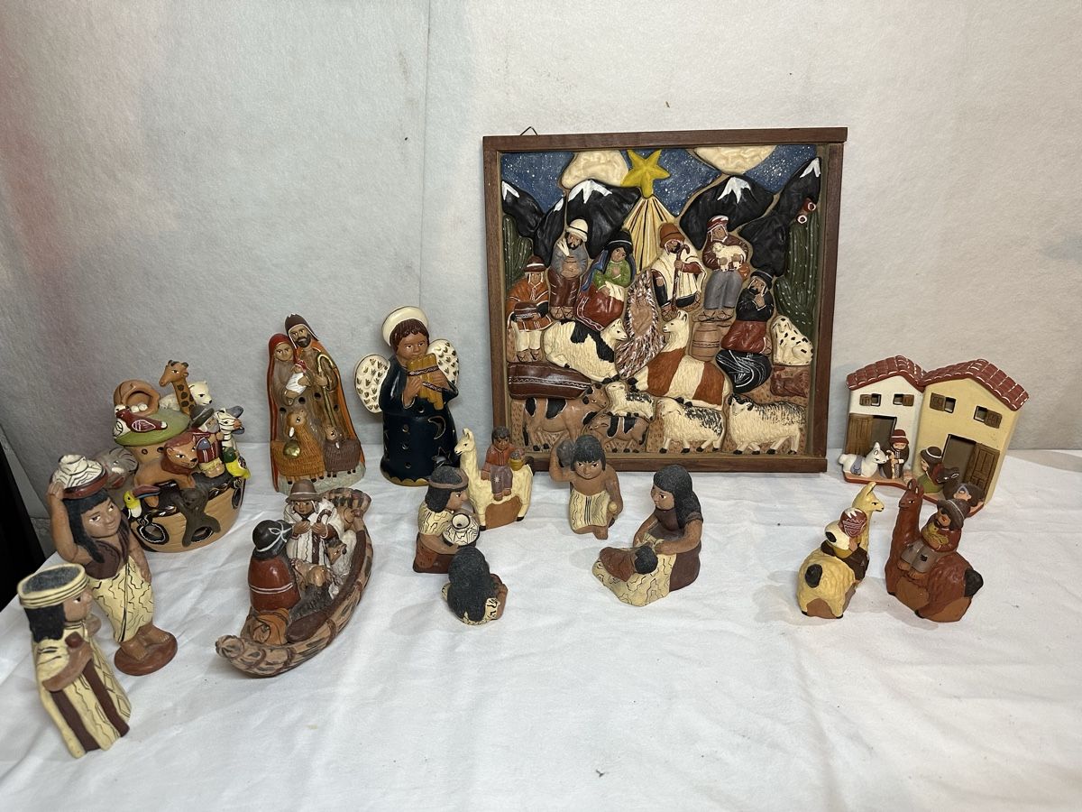 Statuette: Krippe aus Keramik – Usato da Basel venduto da Hariva 1