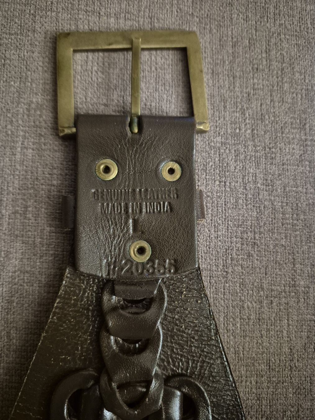 Cinture: Brauner Vintage-Ledergürtel, Grösse L – Usato da Thun venduto da Reb80 1