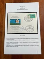 Gedenkblatt Berti Vogts Fussball  Orgin. Autogramm  (F41)