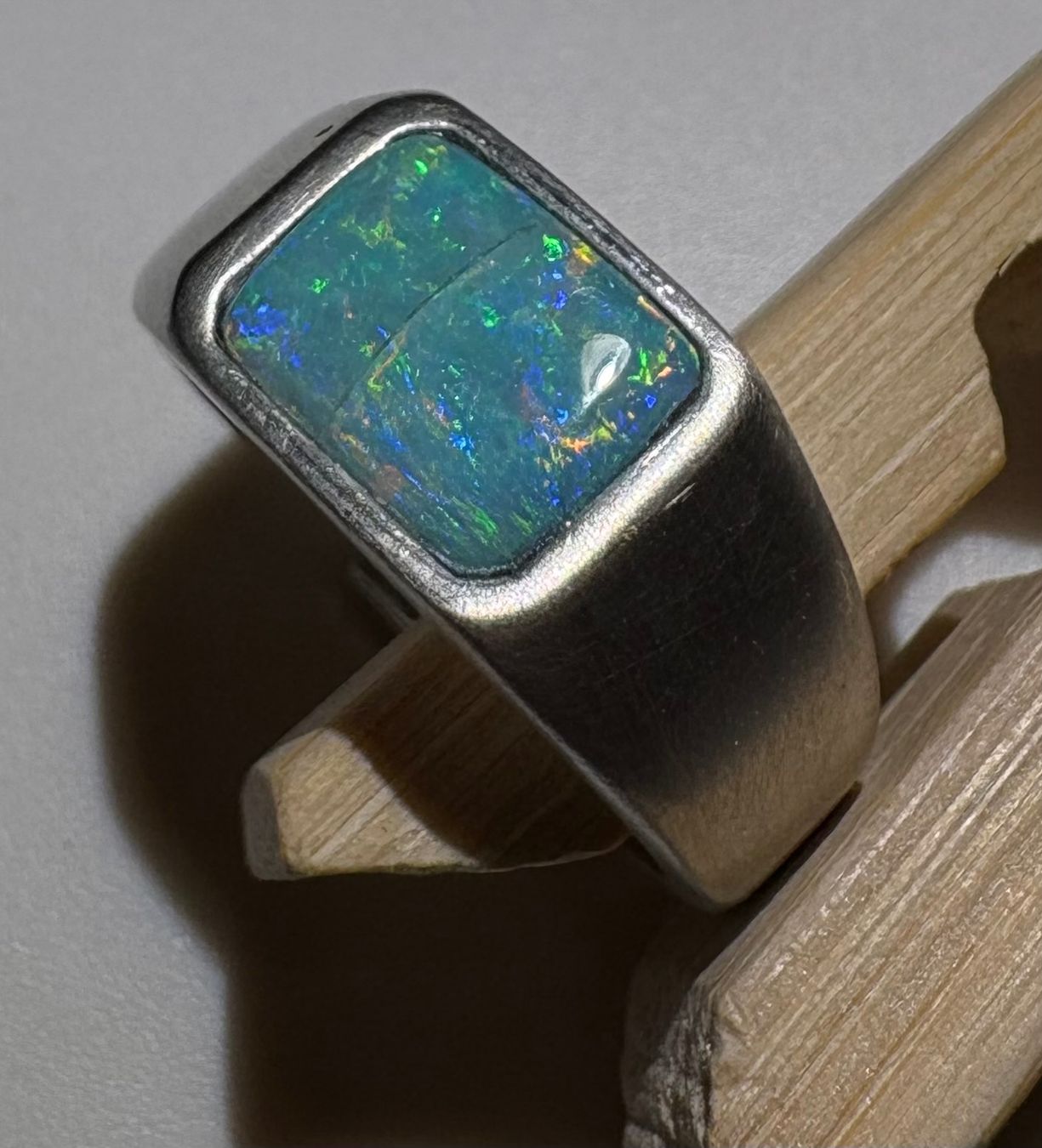 Anelli: Ring Australischer Crystal-Opal+Silber, variable Grösse – Nuovo (secondo la descrizione) da Wilen b. Wil venduto da Tschirio 3