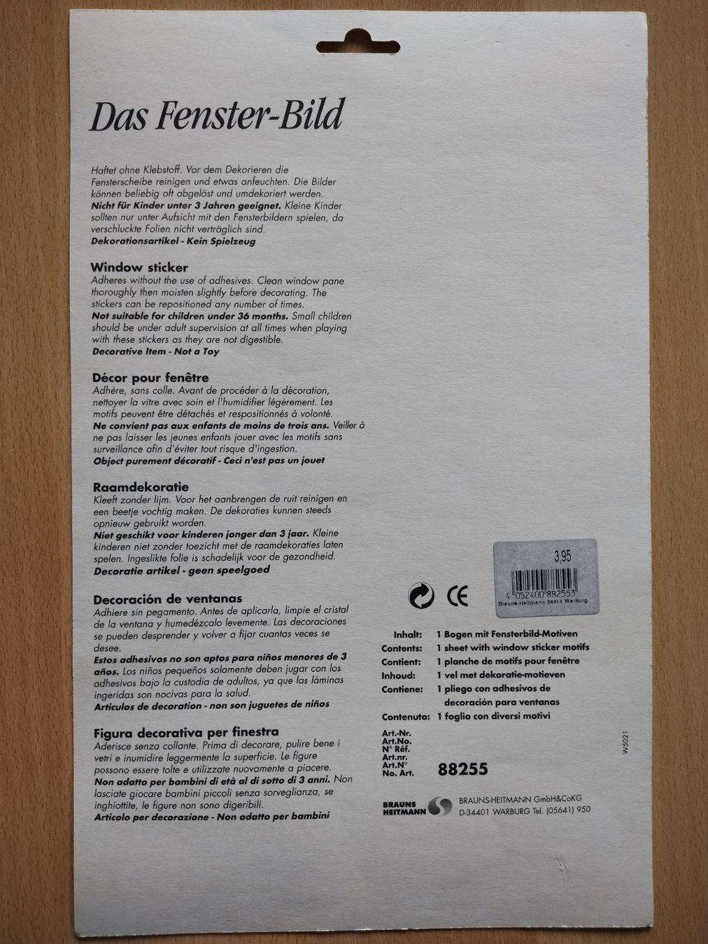 Alle Dekorationen: Leuchtendes Fensterbild (fluoreszierend, statisch haftend!) – Neu und originalverpackt aus Jona von Argus36 1