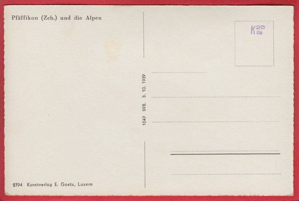 Cartes postales: PFÄFFIKON – D'occasion à Grüningen par Kartenlaube 1