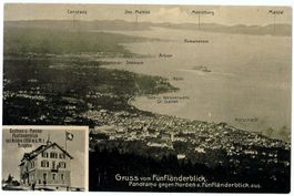 AR 54 HEIDEN Fünfländereck Panorama gen Norden Gasthaus 1908
