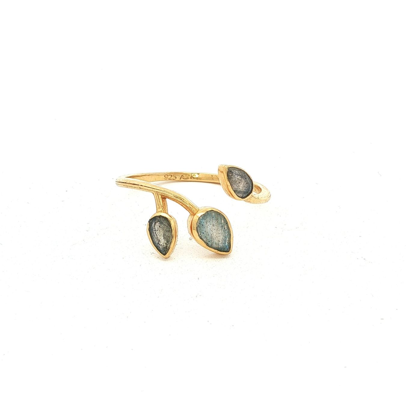 Olga Ribler Anelli: Unikate Silber Ring 925 mit Labradorit Grösse 55 – Nuovo (secondo la descrizione) da Luzern venduto da Schmuckoutlet 1