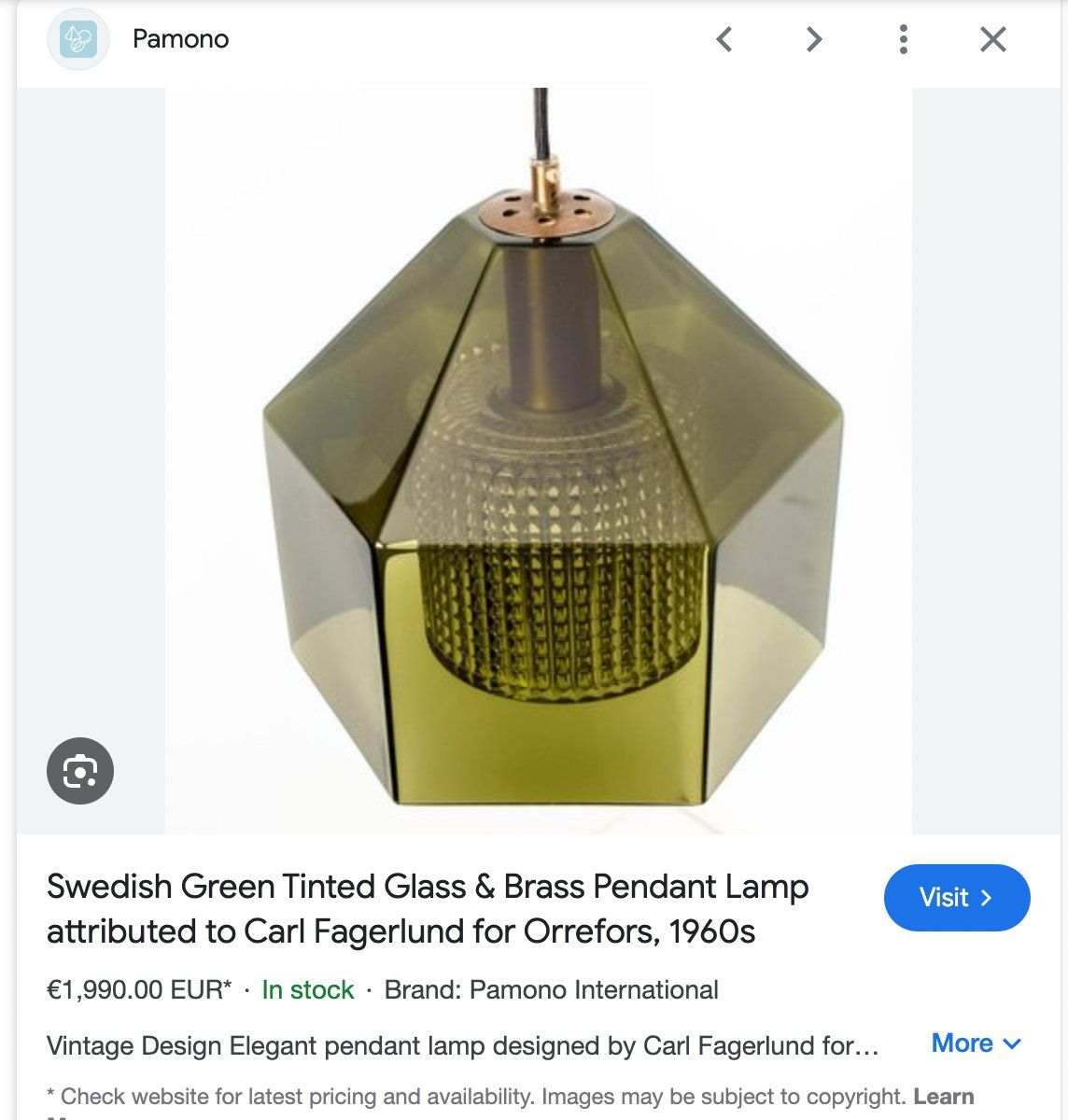 Kronleuchter & Deckenlampen: Superb lamp mod. "RD 1624", design Carl Fagerlund - Orrefors – Gebraucht aus Zürich von Ato03 5