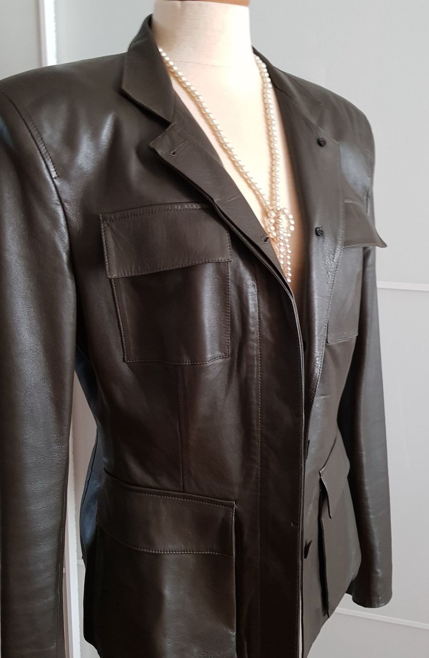 Gucci Giacche: WUNDERSCHÖNE GUCCI-VINTAGE Lederjacke – Nuovo (secondo la descrizione) da Olten venduto da Magnum2001 2