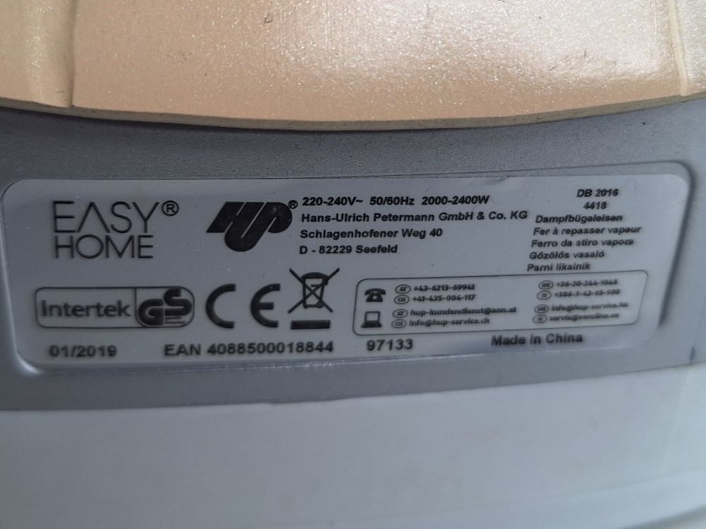 Ferri da stiro: IONIC DAMPFBÜGELEISEN EASY HOME – Nuovo (secondo la descrizione) da Huttwil venduto da Kunterbuntli 6