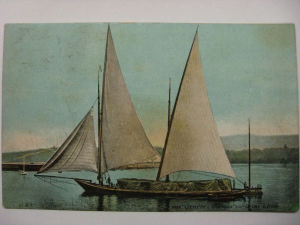 Cartoline postali: AK  Genève - Barque sur le Lac Léman – Usato da Gundetswil venduto da Egro01
