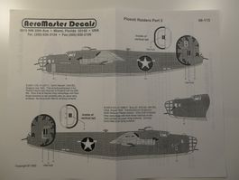 1/48 B-24D Liberator Ploesti Raiders Mission 1943 Decals