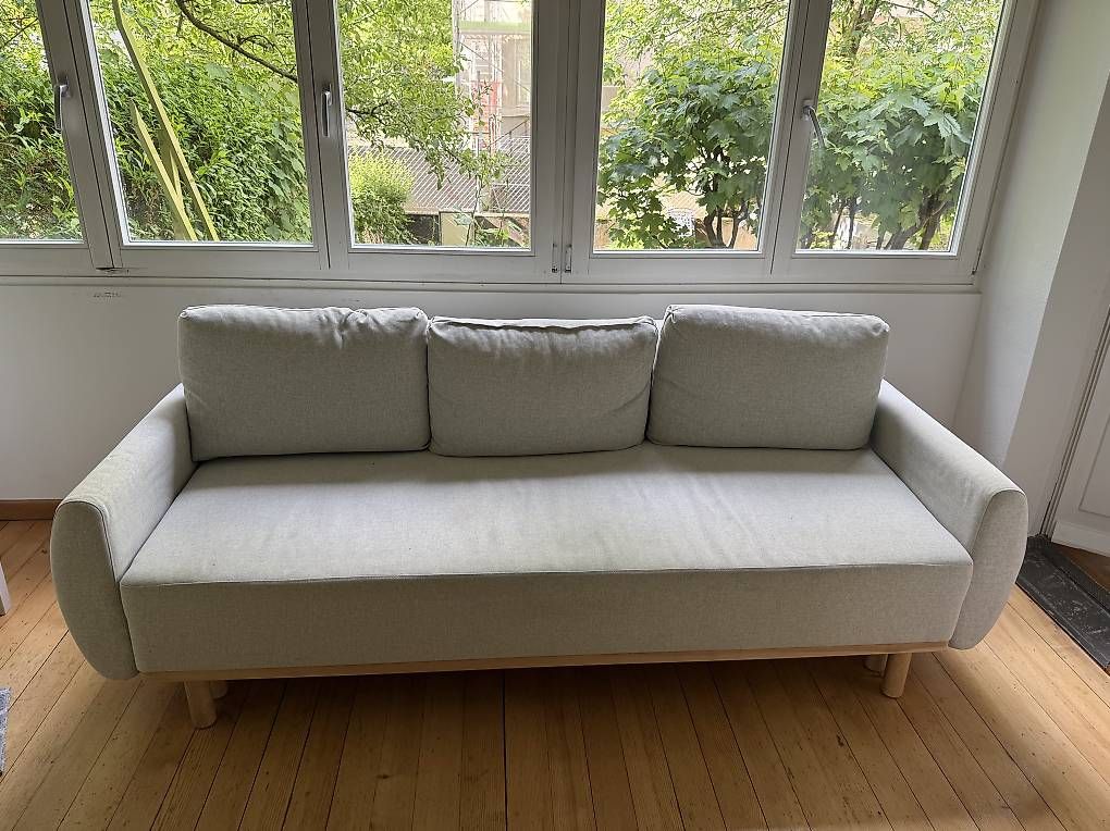 Ikea Divani: IKEA GRUNNARP 3er-Bettsofa  hellgrau – Usato da Bern venduto da xberg36