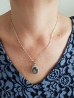 Anhänger 925 Silber, Mystic Topas mit Kette, neuwertig