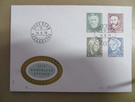 Satz-Brief FDC Sondermarken Portraits 1978