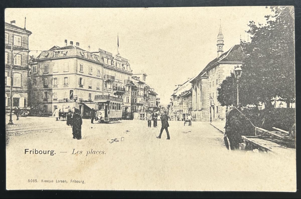 Cartoline postali: Fribourg Les Places – Usato da Horw venduto da Tellbub