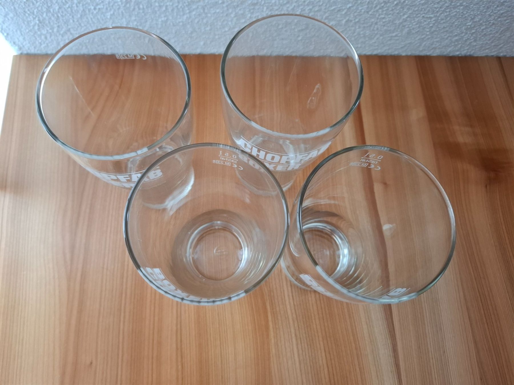 Bicchieri: 4 neue Gläser Chopfab 0,5l – Nuovo (secondo la descrizione) da Dorf venduto da Exena 1