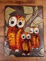 Ruscha Keramik 60er – Grosses Wandbild Eulen WGP