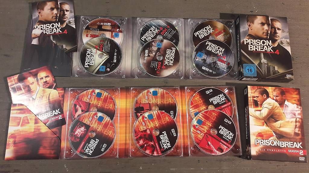 Alle DVDs: Prison Break Staffeln 2+4 DVD Box Top Zustand – Gebraucht aus Basel von Petergunn