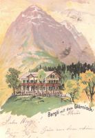 17.8.1900 Farb-Litho Restaurant Bergli+Glärnisch