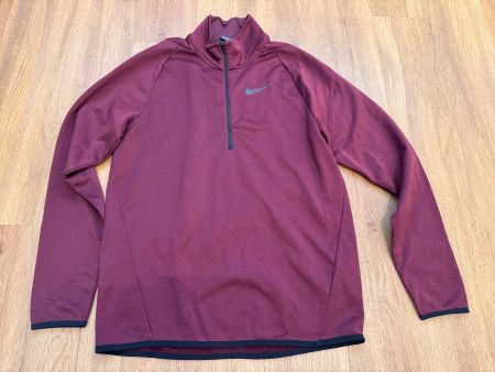Angenehmes Sport Langarm Shirt Nike Dri-Fit Gr. M bordeaux