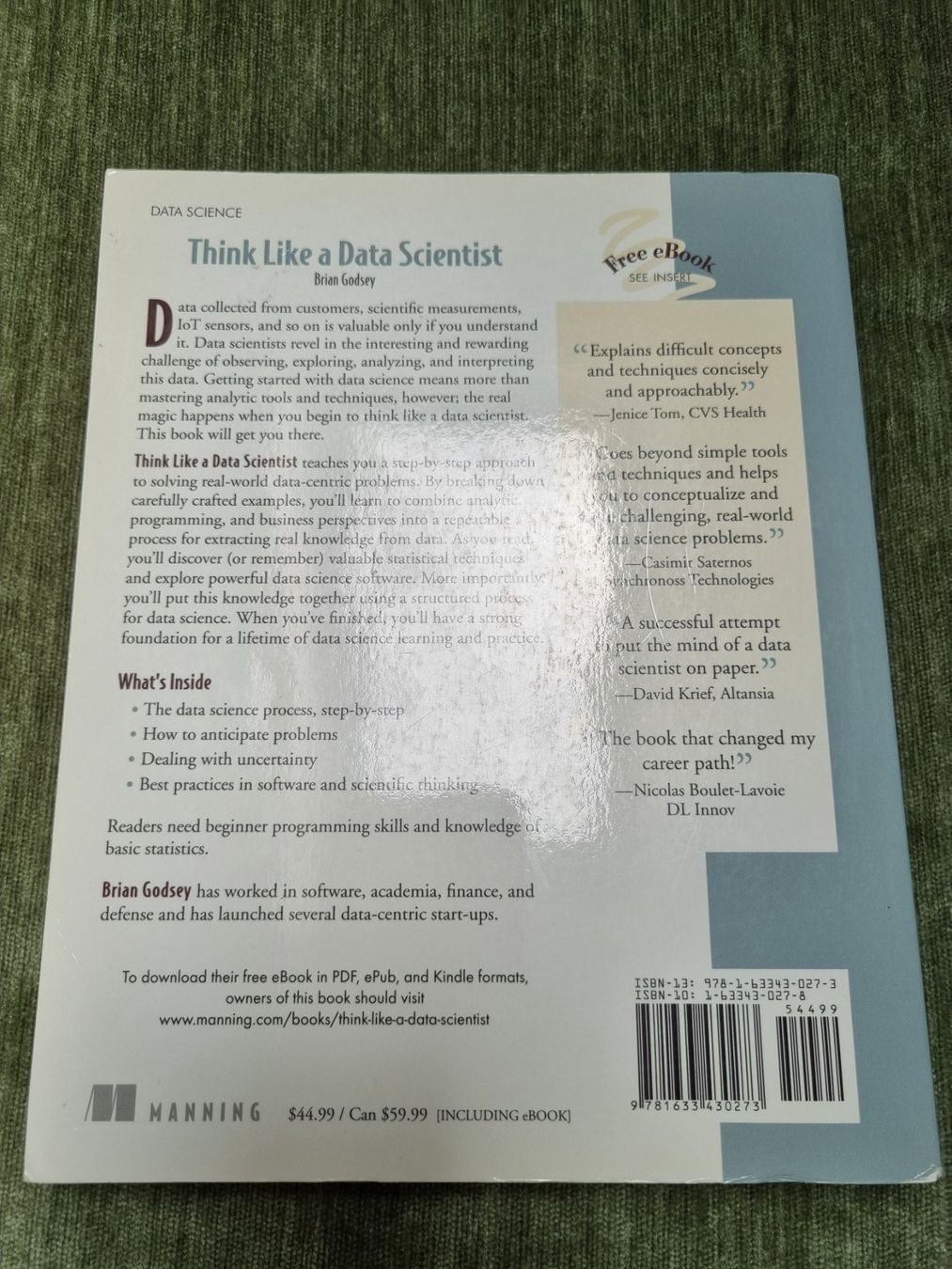 Libri: Think Like a Data Scientist – Usato da Zürich venduto da stpch 2