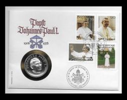 Münzbrief Papst Johannes Paul I 1978, 999,9 20gr.