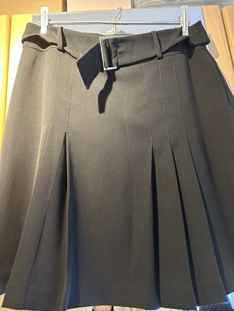 Jupe noire Caroll T 38(40 F) avec ceinture - Élégante
