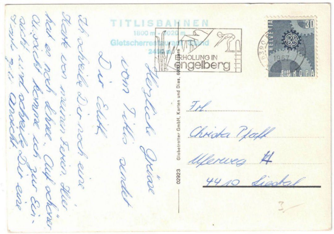 Cartoline postali: Engelberg - 2 Bild AK Titlis – Usato da Binningen venduto da Mountainrider 1