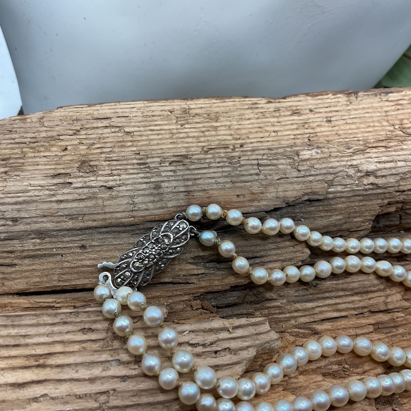 Catenine: Antikes Collier mit Glasperlen Länge 42cm – Usato da luzern venduto da Alpendorf1 2