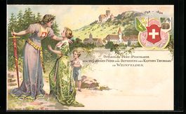 Litho Weinfelden, Fest-Postkarte zur 100