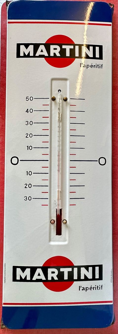 Martini Insegne: Martini Thermometer Email 1960 – Usato da Muttenz venduto da topi68 2