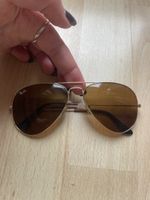 Sonnenbrille Rayban Aviator Large Metal braun Gold  gebrauch